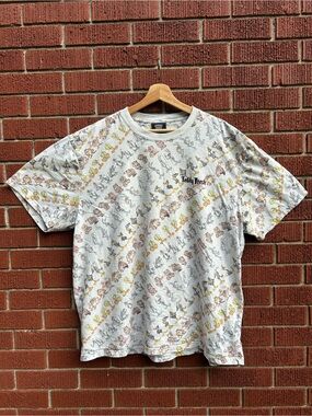Teddy Fresh x Looney Tunes All Over Print Graphic T-Shirt Grey 3XL